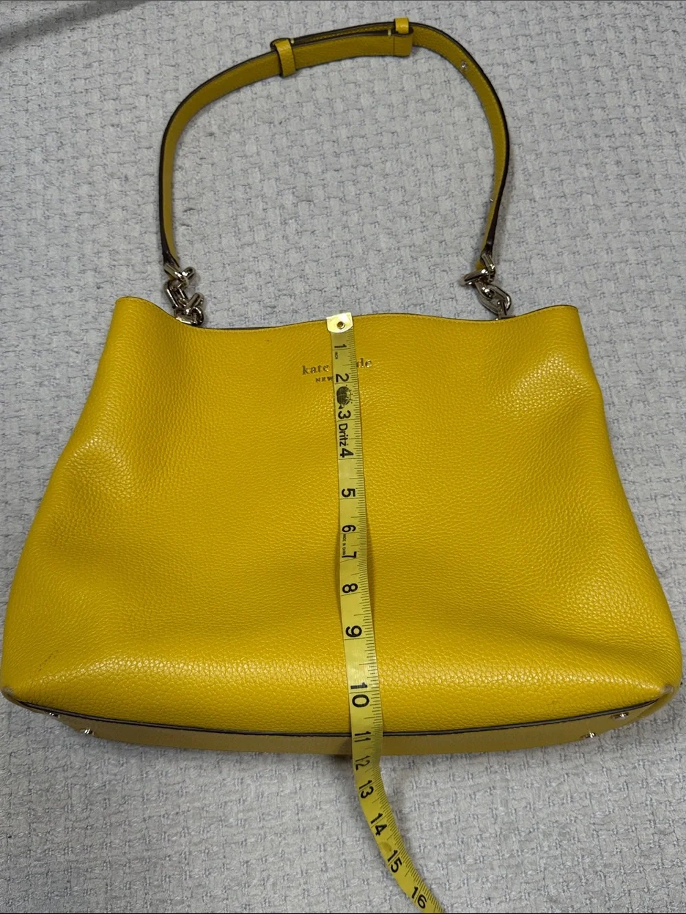 Kate Spade Yellow Leather Chain Shoulder Bag Satchel Tote Purse Gorgeous!